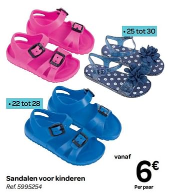 Promotions Sandalen voor kinderen - Produit maison - Carrefour  - Valide de 23/05/2018 à 04/06/2018 chez Carrefour