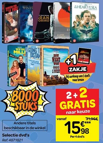 Promoties Selectie dvd`s - Huismerk - Carrefour  - Geldig van 23/05/2018 tot 04/06/2018 bij Carrefour