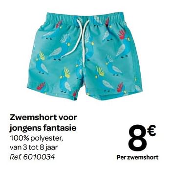 Promotions Zwemshort voor jongens fantasie - Produit maison - Carrefour  - Valide de 23/05/2018 à 04/06/2018 chez Carrefour