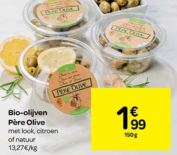 Promoties Bio-olijven père olive - Pere olive - Geldig van 23/05/2018 tot 28/05/2018 bij Carrefour