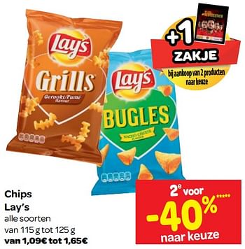 Promoties Chips lay`s - Lay's - Geldig van 23/05/2018 tot 04/06/2018 bij Carrefour