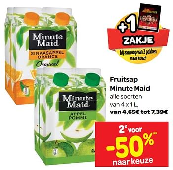 Promoties Fruitsap minute maid - Minute Maid - Geldig van 23/05/2018 tot 04/06/2018 bij Carrefour