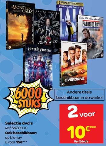Promoties Selectie dvd`s - Huismerk - Carrefour  - Geldig van 23/05/2018 tot 04/06/2018 bij Carrefour