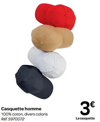 Promoties Casquette homme - Huismerk - Carrefour  - Geldig van 23/05/2018 tot 04/06/2018 bij Carrefour