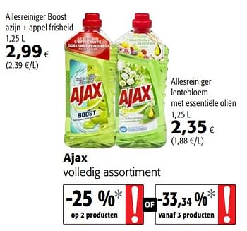Promoties Ajax volledig assortiment - Ajax - Geldig van 23/05/2018 tot 05/06/2018 bij Colruyt