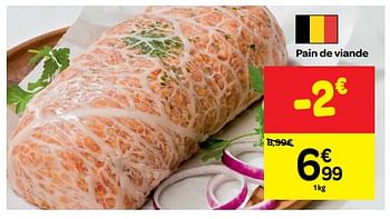 Promoties Pain de viande - Huismerk - Carrefour  - Geldig van 23/05/2018 tot 28/05/2018 bij Carrefour