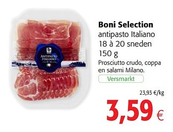 Promoties Boni selection antipasto italiano - Boni - Geldig van 23/05/2018 tot 05/06/2018 bij Colruyt