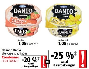 Promoties Danone danio alle verse kaas - Danone - Geldig van 23/05/2018 tot 05/06/2018 bij Colruyt