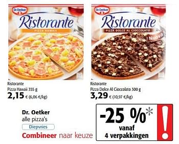 Promoties Dr. oetker alle pizza`s - Dr. Oetker - Geldig van 23/05/2018 tot 05/06/2018 bij Colruyt