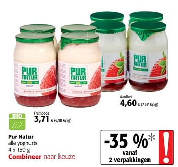 Promotions Pur natur alle yoghurts - Pur Natur - Valide de 23/05/2018 à 05/06/2018 chez Colruyt