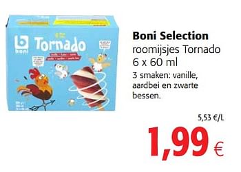 Promoties Boni selection roomijsjes tornado - Boni - Geldig van 23/05/2018 tot 05/06/2018 bij Colruyt