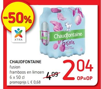 Promoties Chaudfontaine fusion framboos en limoen - Chaudfontaine - Geldig van 24/05/2018 tot 06/06/2018 bij Spar (Colruytgroup)