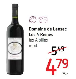 Promoties Domaine de lansac les 4 reines les alpilles rood - Rode wijnen - Geldig van 24/05/2018 tot 06/06/2018 bij Spar (Colruytgroup)