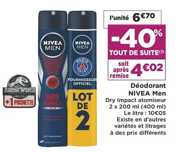 Promoties Déodorant nivea men - Nivea - Geldig van 22/05/2018 tot 03/06/2018 bij Super Casino