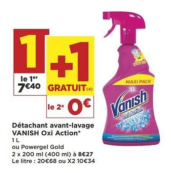 Promotions Détachant avant-lavage vanish oxi action - Vanish - Valide de 22/05/2018 à 03/06/2018 chez Super Casino