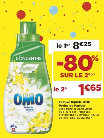 Promotions Lessive liquide omo perles de parfum - Omo - Valide de 22/05/2018 à 03/06/2018 chez Super Casino