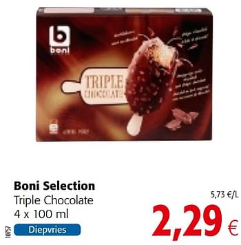 Promotions Boni selection triple chocolate - Boni - Valide de 23/05/2018 à 05/06/2018 chez Colruyt