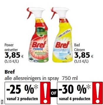 Promoties Bref alle allesreinigers in spray - Bref - Geldig van 23/05/2018 tot 05/06/2018 bij Colruyt