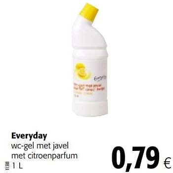Promoties Everyday wc-gel met javel met citroenparfum - Everyday - Geldig van 23/05/2018 tot 05/06/2018 bij Colruyt