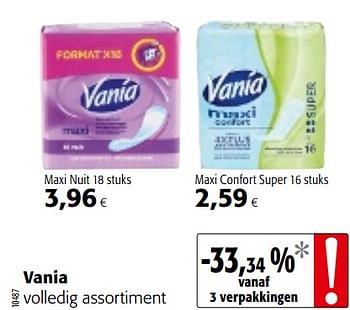 Promoties Vania volledig assortiment - Vania - Geldig van 23/05/2018 tot 05/06/2018 bij Colruyt