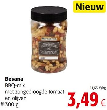 Promoties Besana bbq-mix met zongedroogde tomaat en olijven - Besana - Geldig van 23/05/2018 tot 05/06/2018 bij Colruyt