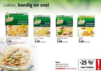 Promoties Knorr alle sausen in brik - Knorr - Geldig van 23/05/2018 tot 05/06/2018 bij Colruyt