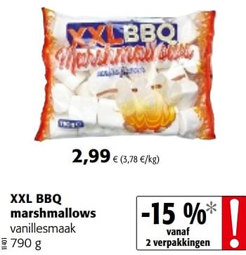 Promoties Xxl bbq marshmallows vanillesmaak - Huismerk - Colruyt - Geldig van 23/05/2018 tot 05/06/2018 bij Colruyt