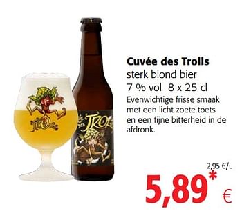 Promoties Cuvée des trolls sterk blond bier - Cuvée des Trolls - Geldig van 23/05/2018 tot 05/06/2018 bij Colruyt