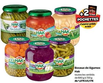 Promoties Bocaux de légumes hak - Hak - Geldig van 23/05/2018 tot 04/06/2018 bij Carrefour
