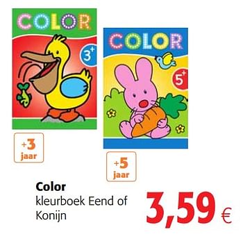 Promotions Color kleurboek eend of konijn - Produit maison - Colruyt - Valide de 23/05/2018 à 05/06/2018 chez Colruyt