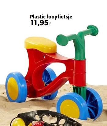 Promotions Plastic loopfietsje - Produit maison - Colruyt - Valide de 23/05/2018 à 05/06/2018 chez Colruyt