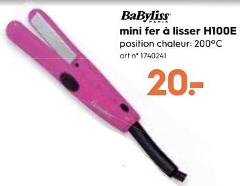 Promoties Babyliss mini fer à lisser h100e - Babyliss - Geldig van 23/05/2018 tot 29/05/2018 bij Blokker