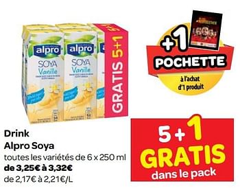 Promoties Drink alpro soya - Alpro - Geldig van 23/05/2018 tot 04/06/2018 bij Carrefour