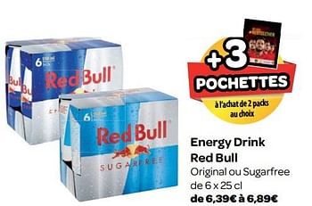 Promotions Energy drink red bull - Red Bull - Valide de 23/05/2018 à 04/06/2018 chez Carrefour