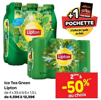Promotions Ice tea green lipton - Lipton - Valide de 23/05/2018 à 04/06/2018 chez Carrefour