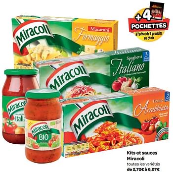 Promotions Kits et sauces miracoli - Miracoli - Valide de 23/05/2018 à 04/06/2018 chez Carrefour