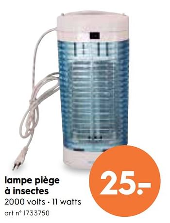 Promoties Lampe piège à insectes - Huismerk - Blokker - Geldig van 23/05/2018 tot 29/05/2018 bij Blokker