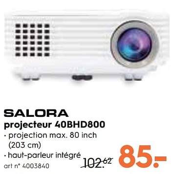Promotions Salora projecteur 40bhd800 - Salora - Valide de 23/05/2018 à 29/05/2018 chez Blokker