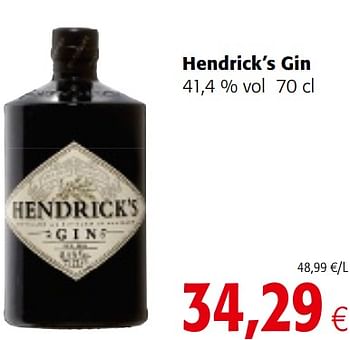 Promoties Hendrick`s gin - Hendrick's - Geldig van 23/05/2018 tot 05/06/2018 bij Colruyt