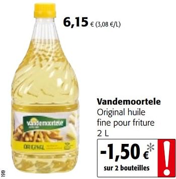 Promotions Vandemoortele original huile fine pour friture - Vandemoortele - Valide de 23/05/2018 à 05/06/2018 chez Colruyt