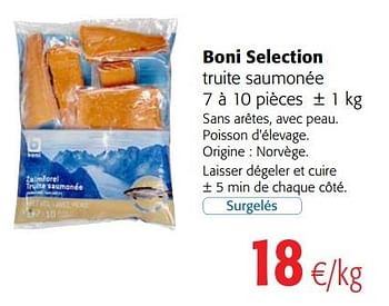 Promoties Boni selection truite saumonée - Boni - Geldig van 23/05/2018 tot 05/06/2018 bij Colruyt