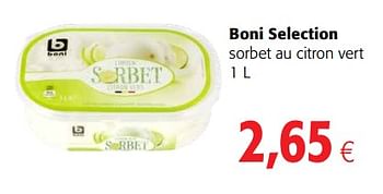 Promotions Boni selection sorbet au citron vert - Boni - Valide de 23/05/2018 à 05/06/2018 chez Colruyt