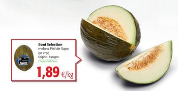 Promoties Boni selection melons piel de sapo - Boni - Geldig van 23/05/2018 tot 05/06/2018 bij Colruyt