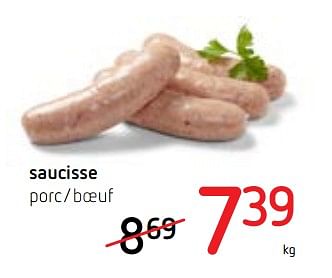Promoties Saucisse porc-boeuf - Huismerk - Spar Retail - Geldig van 24/05/2018 tot 06/06/2018 bij Spar (Colruytgroup)