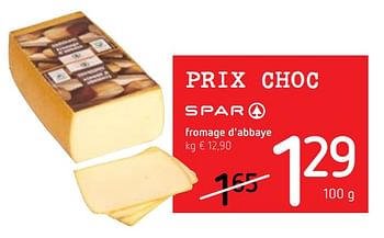 Promoties Spar fromage d`abbaye - Spar - Geldig van 24/05/2018 tot 06/06/2018 bij Spar (Colruytgroup)