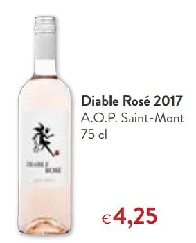 Promotions Diable rosé 2017 a.o.p. saint-mont - Vins rosé - Valide de 23/05/2018 à 05/06/2018 chez OKay