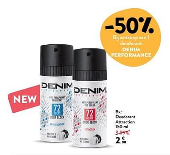 Promotions Deodorant attraction - Denim - Valide de 23/05/2018 à 05/06/2018 chez DI