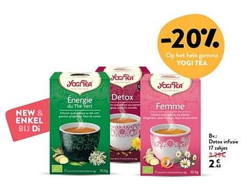 Promoties Detox infusie - Yogi Tea - Geldig van 23/05/2018 tot 05/06/2018 bij DI