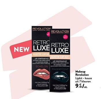 Promoties Makeup revolution lipkit - Revolution - Geldig van 23/05/2018 tot 05/06/2018 bij DI
