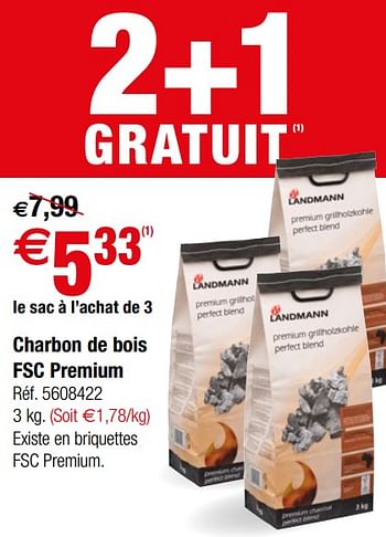 Promoties Charbon de bois fsc premium - Landmann - Geldig van 30/05/2018 tot 11/06/2018 bij Brico